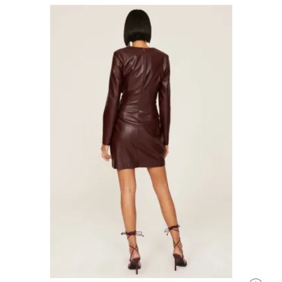 One33 Social Faux Leather Twist Dress - Picture 2 of 16